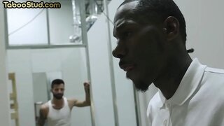Hot Handsome Studs Explore Taboo Interracial Threesome with Raw Passion & Rimming Fun