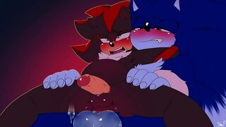 Shadow & Werehog StepSonic Enjoy IntenseGay Animation Action With Size Difference