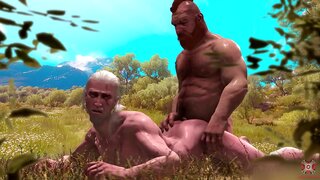 Animated Witcher Guy Dominates Hot Outdoor Anal Session Under Sunlight
