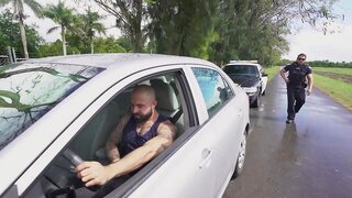 Muscular Cop Pounds Cock Flasher in Hot Outdoor Gay Sex Scene