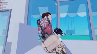 18+ FemBoy 18+ Gives Hot Public blowjob in Roblox VR Game
