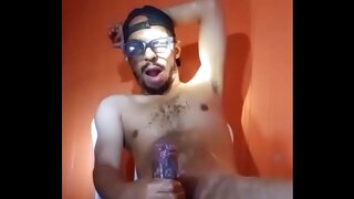Gay Teen 18+ Enjoying Sweet Solo Masturbation With Condensed Milk Fun