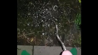 Chubby Dude Relishes Outdoors Peeing and Orgasmic Adventures