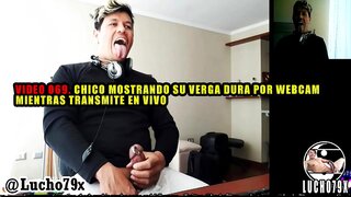 Lucho79x Flexes His Hardy Cock in Hot Live Webcam Masturbation Show