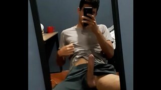 Steamy Solo Boy 18+ Masturbates at Home in Hot Gay Handjob Scene