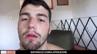 Hot Latin Teen 18+ Blows and Rides a Big Dick in Outdoors Trio Action