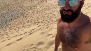 Hand Job Action Heats Up at Maspalomas Dunes for Public Gay Fun