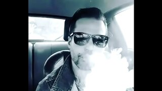 Seductive 18+ Guy Smokes Hotly Outside Car in Steamy Gay Solo Session