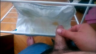 Amateur Solo Gay Man Cums on Soft Satin Sheets