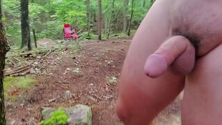 Naked Hiker with Cock Ring Enjoys OutdoorsSolo Pleasure