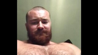 Muscle Bear Displays Huge Cock and Tattoos in Dominant Fucking Session