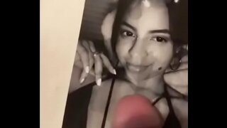 Old Man Rubs Cock Over Sexy Latina for Filthy Cum Covered Encounter