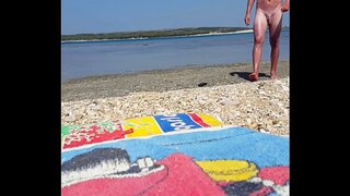 Naked Twink 18+ Enjoying FKK Beach Anal Fun in Croatian Sunlight