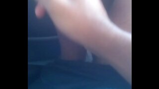 Stealthy Gay Public Session – Big Black Cock Masturbation In The Car