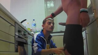 Amateur Gay Feeding Frenzy – Intense Blowjob Session Turned Wild