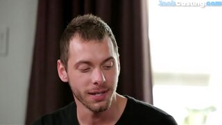Jock Gets Pounded After Ass-Fingering and Blowjob in Hot Casting Session