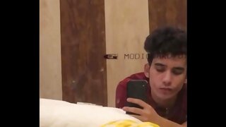 Handsome Horny Guy Shows Off in Hot Solo Gay Handjob Scene