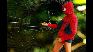 Amateur Spider-Man Cosplay Jerk Off FunGay Wank Session