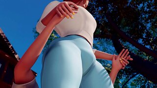 Futanari Yoga Mistress Dominates FitMale in Hot 3D Animation