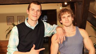 Caleb Moreton & John Mayer Flex Muscles Before Hot Bareback Sex