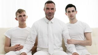 Elder Hult & Elder Call Tempt a Mature Mormon Stud
