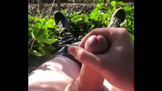 18+ Guy Masturbates Outdoors Near Railway TracksSolo