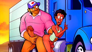 Paying for the Ride – Gay Truck Driver Sex Adventure BR69 Hentai