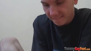 Kinky Guy Sniffs Shoes During Intense Foot Fetish Solo Masturbation Session