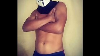 Masked Brazilian Stud Fucks Amateur Guy Hard With His Big Cock