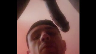 18+ White Boy 18+ Sucks Big Black Cock in Intense Oral Session