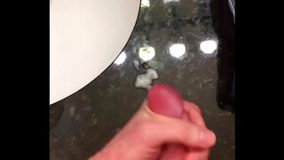 Huge Cock Oozes Cum in Steamy Morning BathroomGay Sex Scene