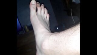 Amateur 18+ Gay Boy 18+ Shows Off Big Feet and Soft Cock in Hot Solo Scene