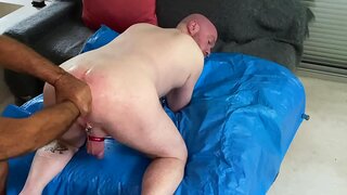 Crowne Fists and Toys Her Pussy in Intense Gay Anal Session