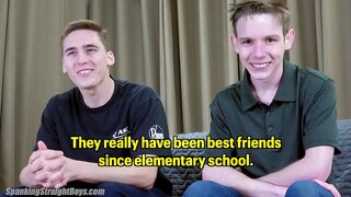 Best buddies turn up the heat with intense straight Boy 18+ spanking session