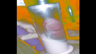 Intense Cum with Cock Pumping in Hot Solo Gay Masturbation Scene