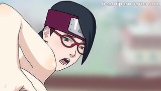 Sarada Rides Naruto’s Dick in Hot Anime Hentai Sex Scene