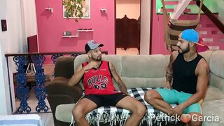 Horny Brazilian Macho fucks tattooed cafucu passionately on the couch.