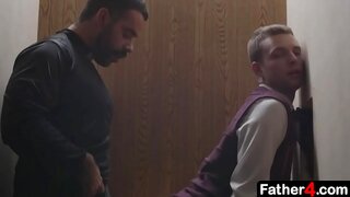 Young 18+ Twink Trusts Priest for Intense Bareback Taboo Sex