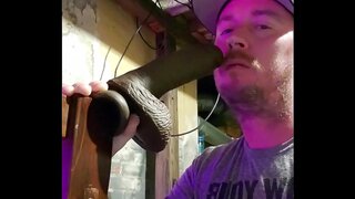 Hot Gay Blowjob Session Exploring a Massive BBC Dildo