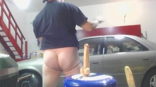 Joey's Plump Butt Jiggles Juicily During Hot Anal Dildo Fun