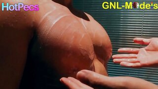 Hot Shower Session With Lean Asian Muscles and Big Nipples