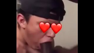 Twink 18+ Sucks Big Black Cock in Steamy Gay Porn Scene