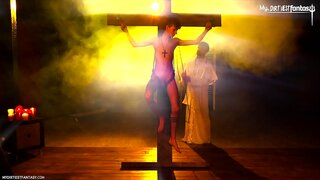 Dominant Priest Forgives Sins by Fucking Sexy 18+ Christian Twink Bareback