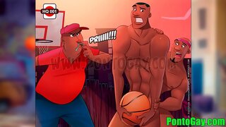 Hot Gay Action – Hard Training Session With Big-Cock Basketball Stars