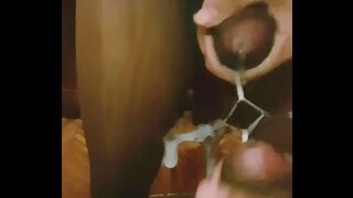 Hefty Cumshot During Intense Gay Masturbation Session