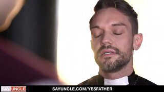Horny Catholic Priest Dale Kuda Gives Ryan Jacobs a Naughty Christmas Surprise
