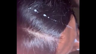 Rich Brunette Gives Seductive Blowjob & Masters Her Big Ass