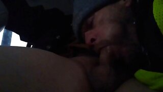 Morning Fun – Vocal stepdaddy Cums in Amateur Car Blowjob Session