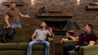 Ripped Studs Skyy Knox, Zayne Roman, and Logan Stevens Pound Each Other Raw