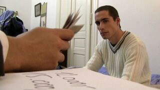 Scrawny Euro Guy Submits to Domination by Debt Dandy